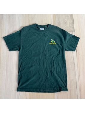 TLC Vintage Oregon Ducks Green Short Sleeve Tee Shirt Size Large